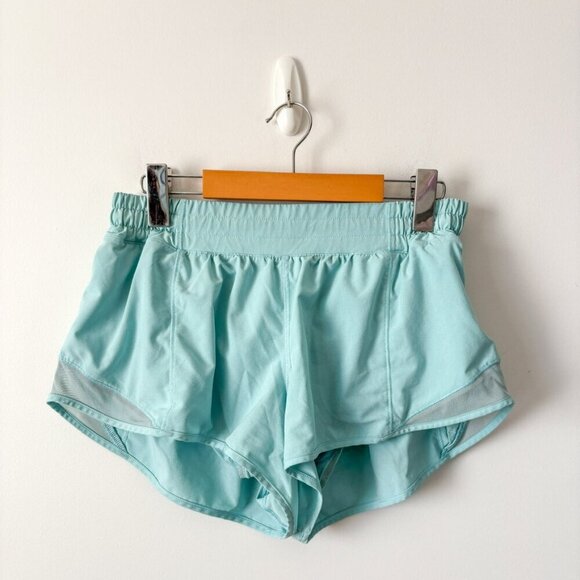 Lululemon Hotty Hot Lined Short 2.5" Cyan Blue Size 10 - Picture 4 of 6